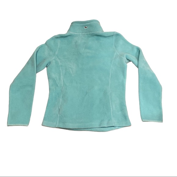 Vineyard Vines Turquoise Sherpa Half-Zip Pullover - Picture 6 of 8
